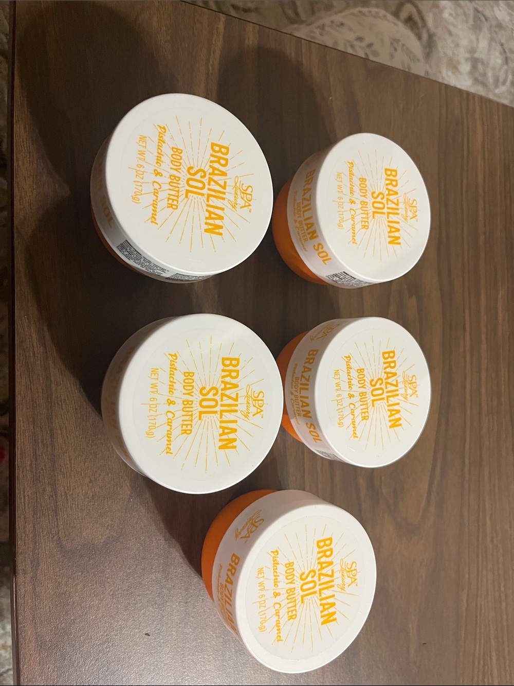 Brazilian Sol Body Butter - Pistachio & Caramel Lot of five